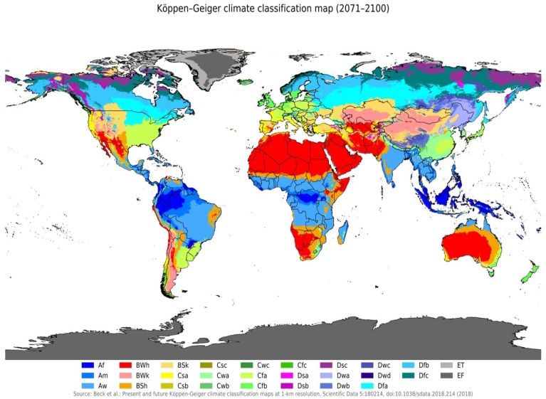 Comprendere le classificazioni climatiche di Köppen-Geiger per i bonsai