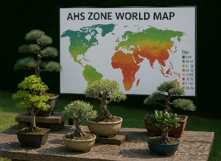 Les zones AHS dans la culture des bonsaïs